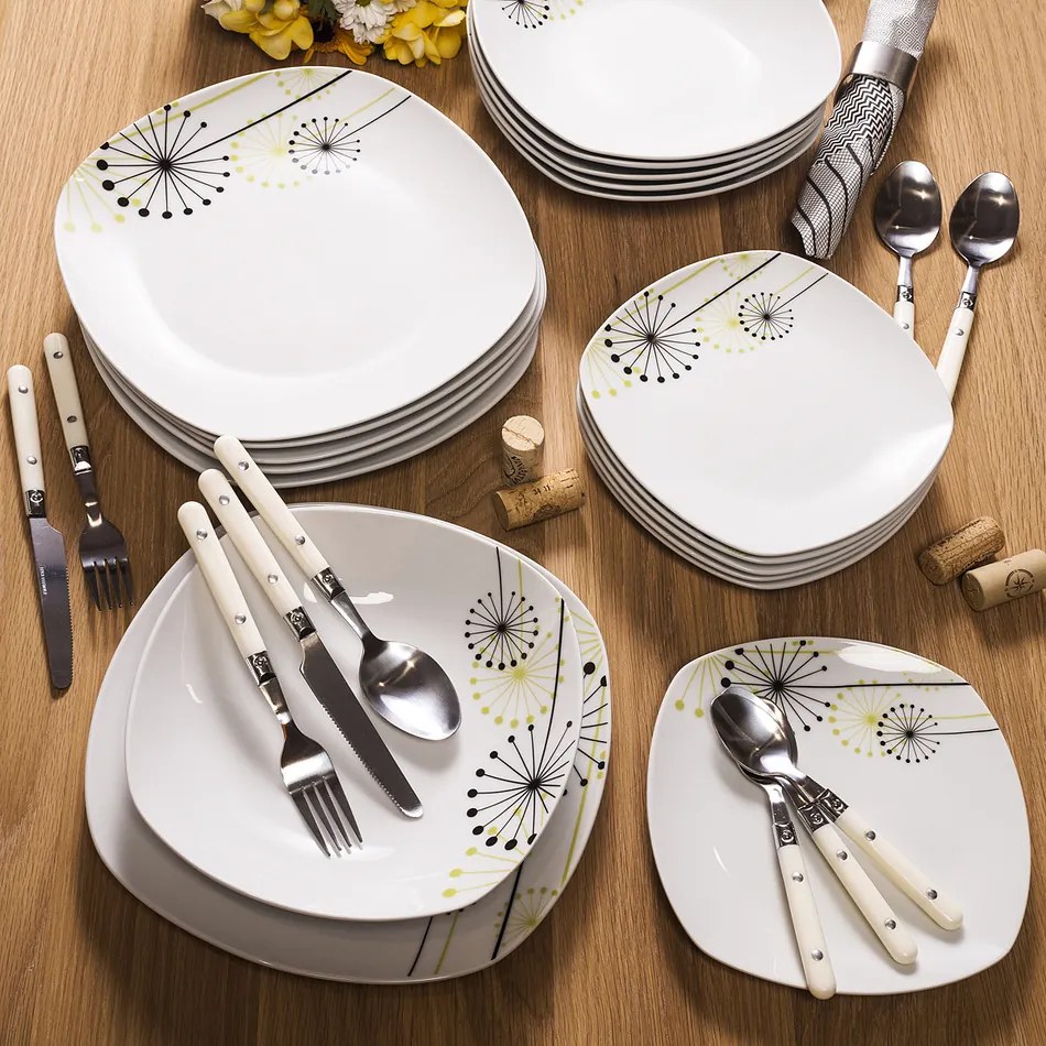 VANESA Jídelní souprava talířů z porcelánu 18dílná, MÄSER