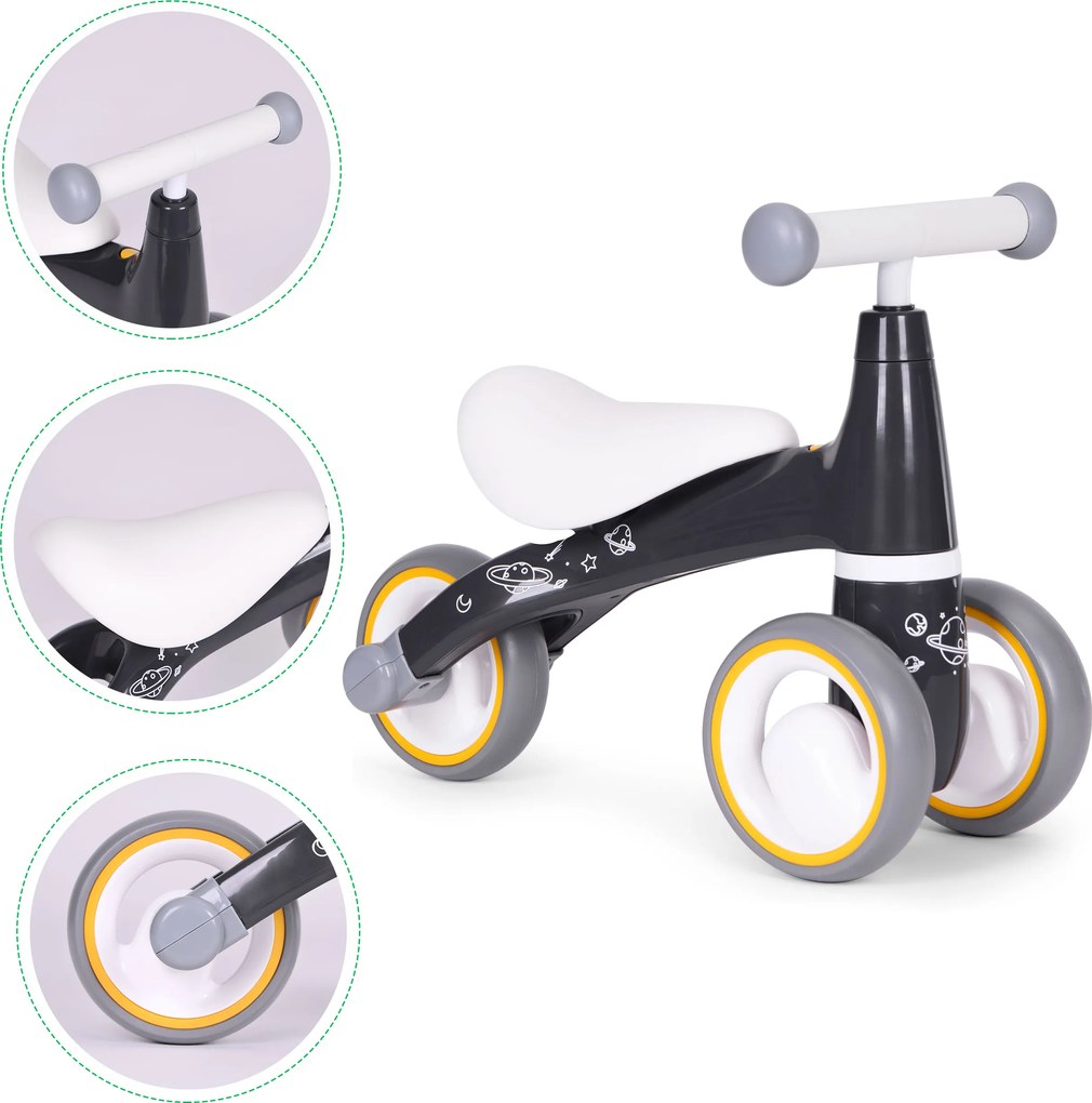 ECOTOYS detské odrážadlo 12–36 mesiacov "Kosmos" EVA kolesá, ľahké a bezpečné