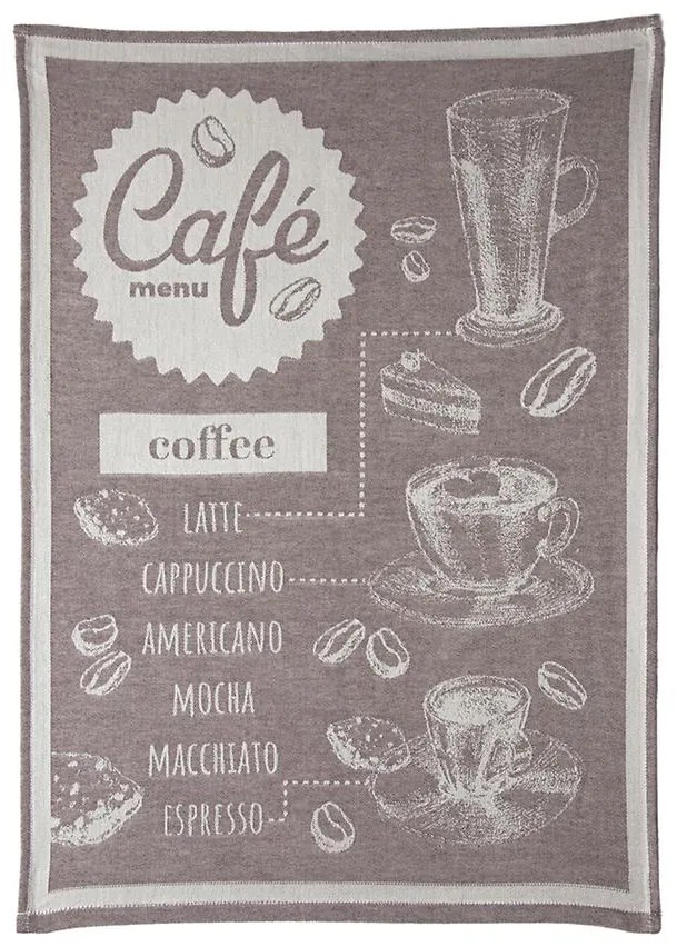Kuchynská utierka 50x70 cm CAFE hnedá