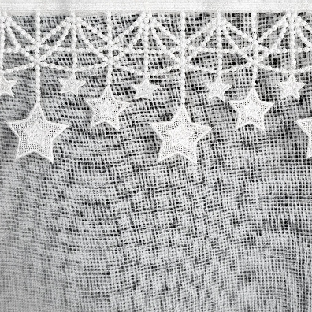 VIANOČNÁ ZÁCLONA NA KRÚŽKOCH XMAS 140X250 HVIEZDY