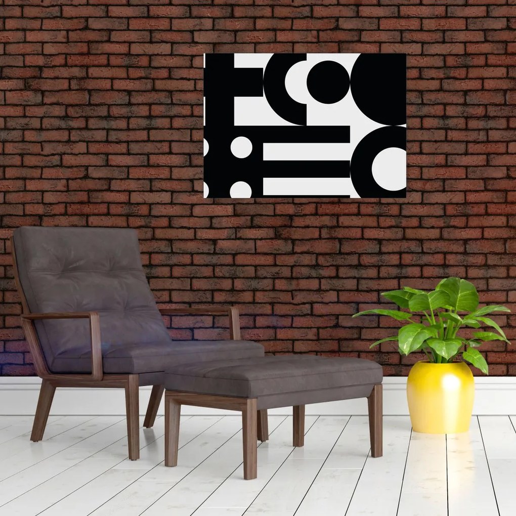 Sklenený obraz - Geometrická abstrakcia N⁰3 (70x50 cm)