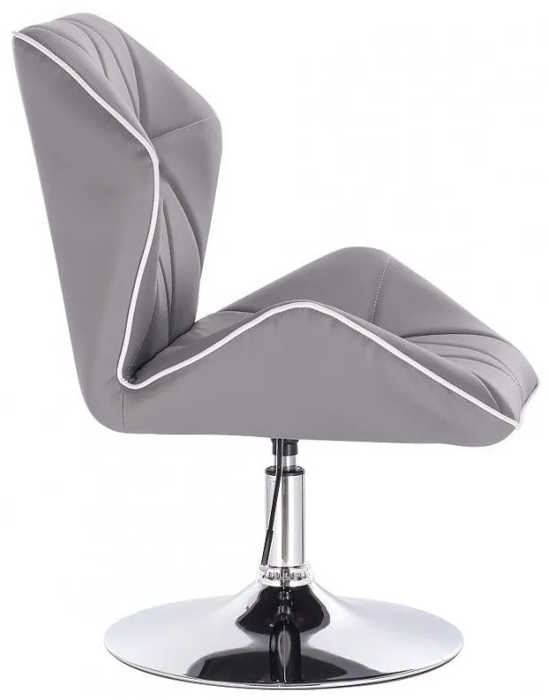 LuxuryForm DESIGN Stolička MILANO MAX na striebornom tanieri - šedá
