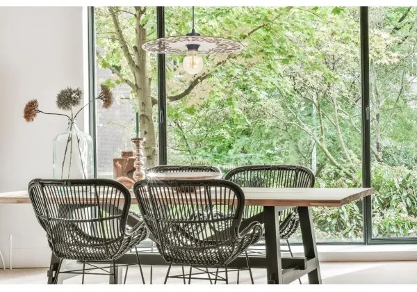 Luster na lanku FALCO 1xE27/60W/230V pr. 40 cm béžová