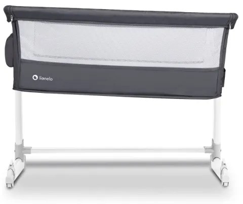 Lionelo - Cestovná postieľka THEO tmavosivá