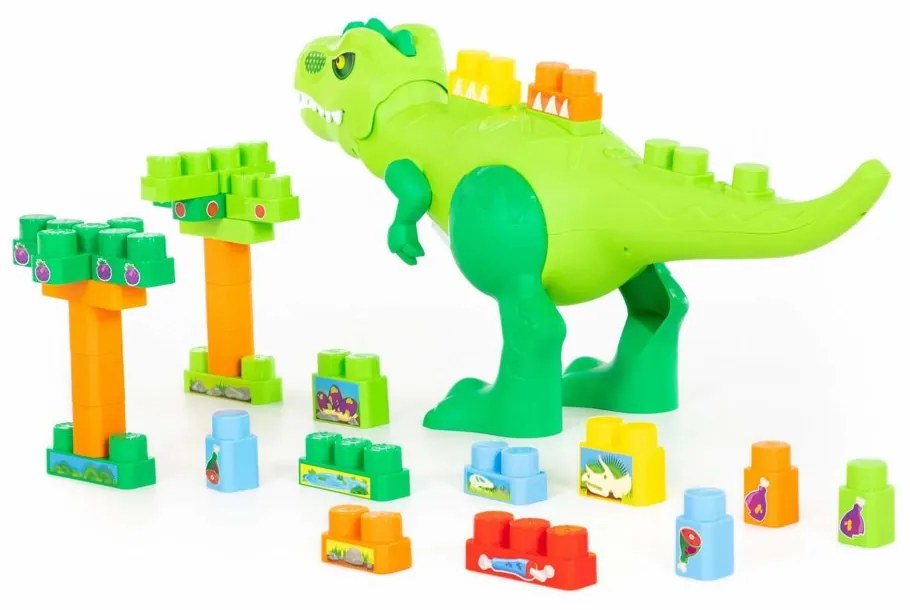 Lean Toys Súprava Dinosaura so stavebnicou – 30ks