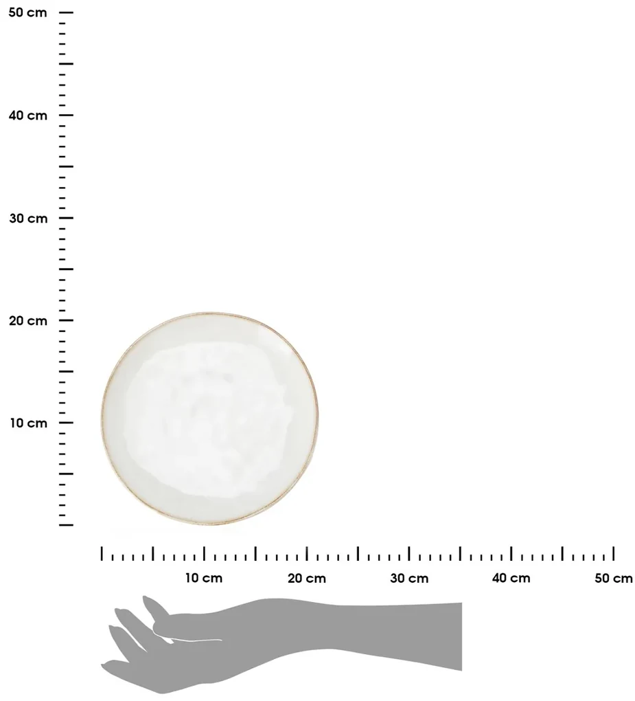 Kameninový tanier Sia, (fi) 21 cm, biely