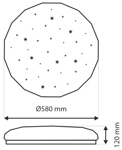 LED Stmievateľné stropné svietidlo INDUS LED/60W/230V 2700-6500K + diaľkové ovládanie