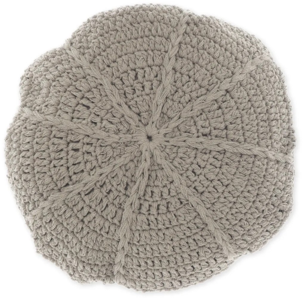 Okrúhly dekoračný vankúšik DORA 45 cm, sivý