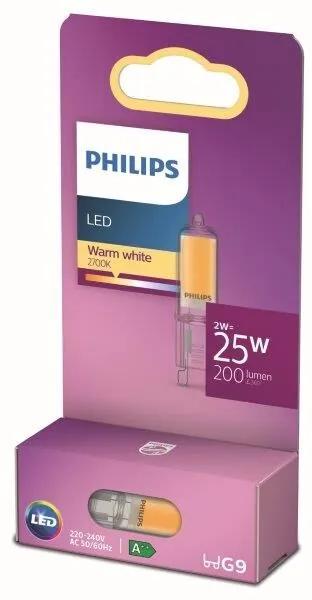 Philips Žiarovka Philips LED G9, 2W, 200lm, 2700K, priehľadná
