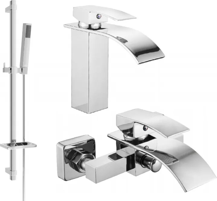 Mexen Aries DQ77 vaňová súprava, chrómová - 744803DQ77-00