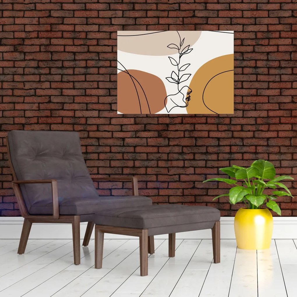 Sklenený obraz - Boho Shapes (70x50 cm)