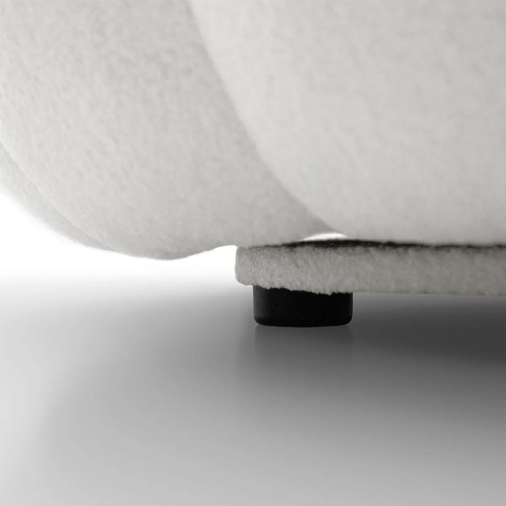 OTOČNÉ KRESLO FILIPPO S PODNOŽKOU BIELE