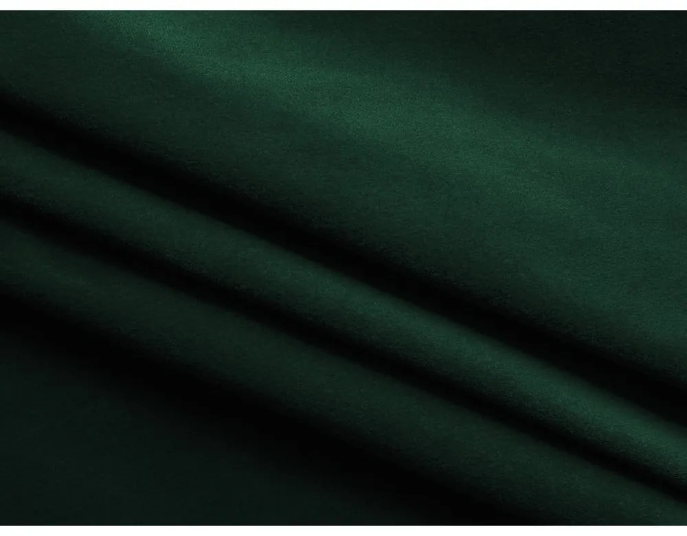 Zelená zamatová rozkladacia/s úložným priestorom rohová pohovka (do tvaru "U") Kapua – Makamii