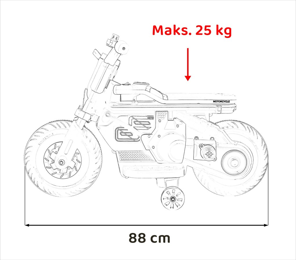 Ramiz Detská motorka Future 88 čierna