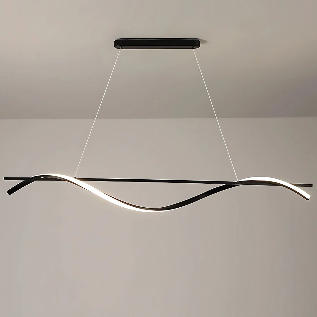 Toolight Toolight, LED závesná lampa 120cm, 27W, 3000K, LHJ019-CP, čierna, OSW-50004