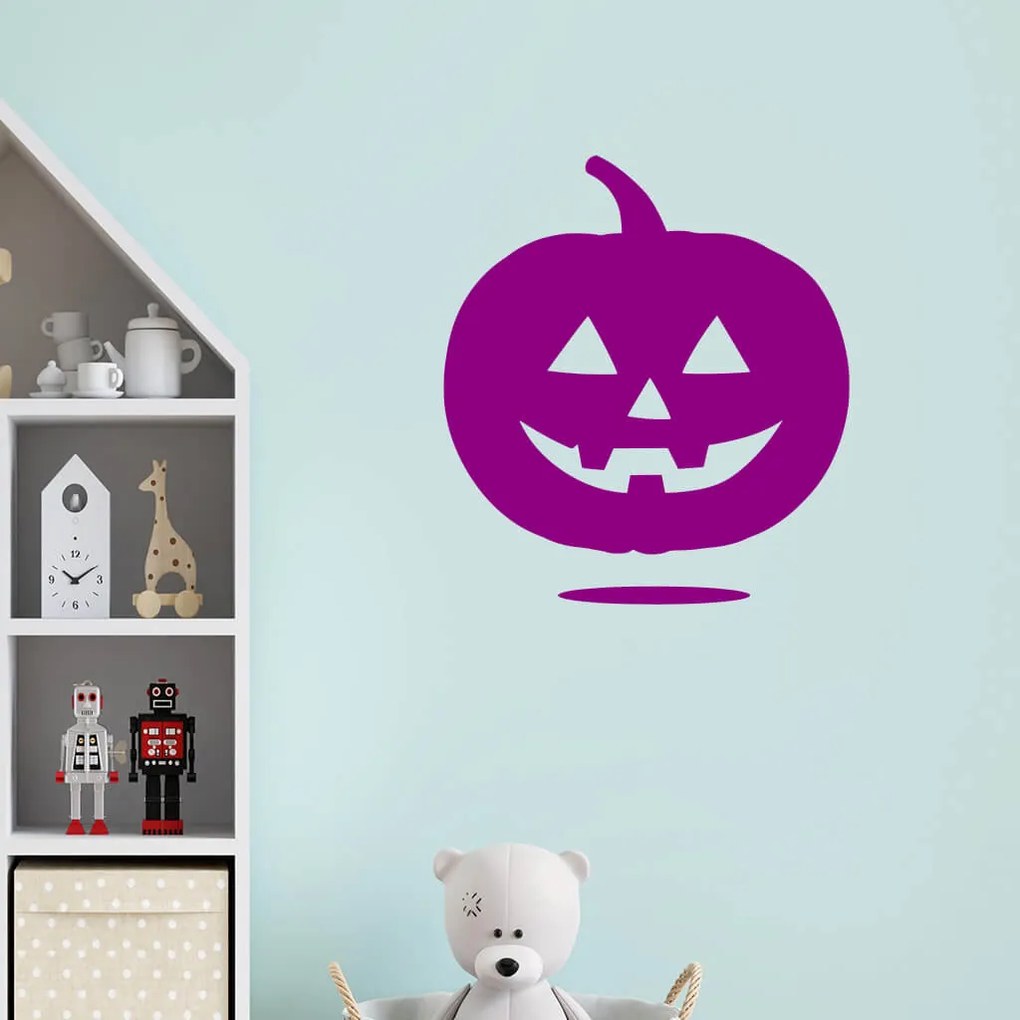 Veselá Stena Samolepka Halloweenska tekvica Farba: hnědá, Veľkosť: 100 x 111 cm