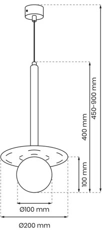 Luster na lanku FUTURA 1xG9/7W/230V čierna