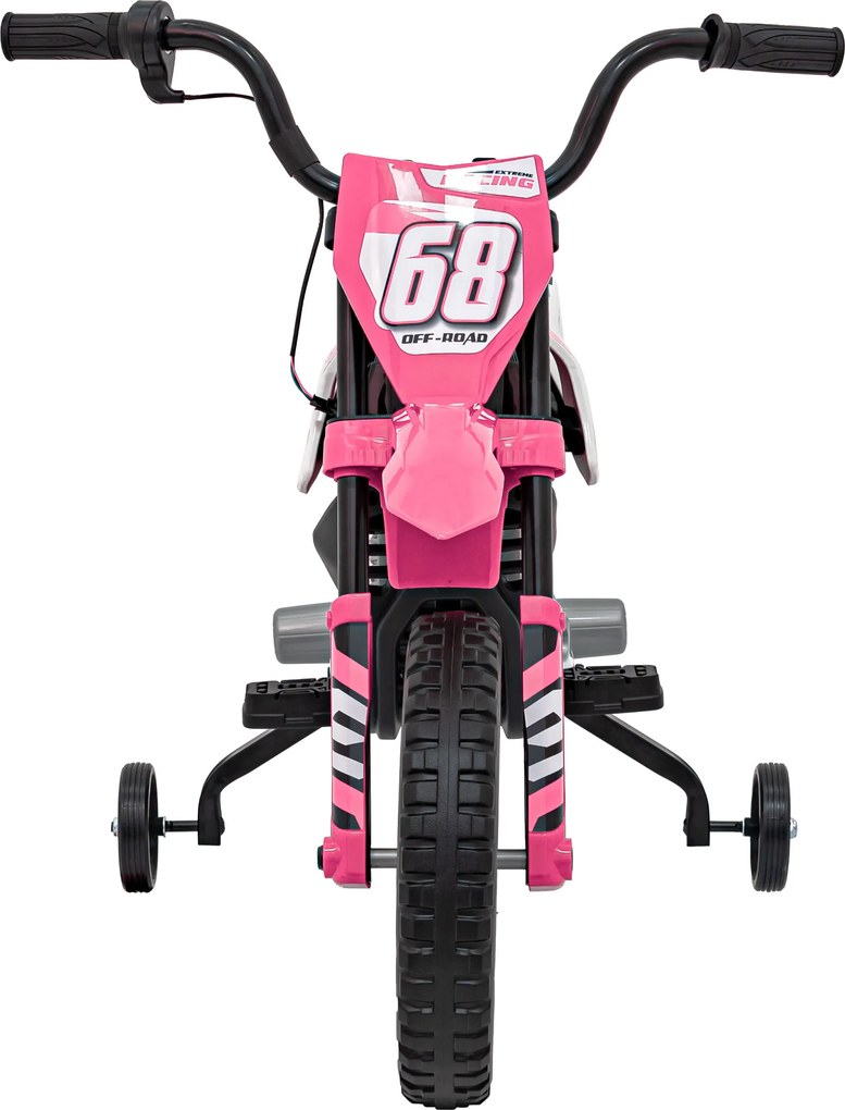 Ramiz Detská batériová motorka PANTONE 361C ružová + audio panel + pomalý štart + EVA kolesá