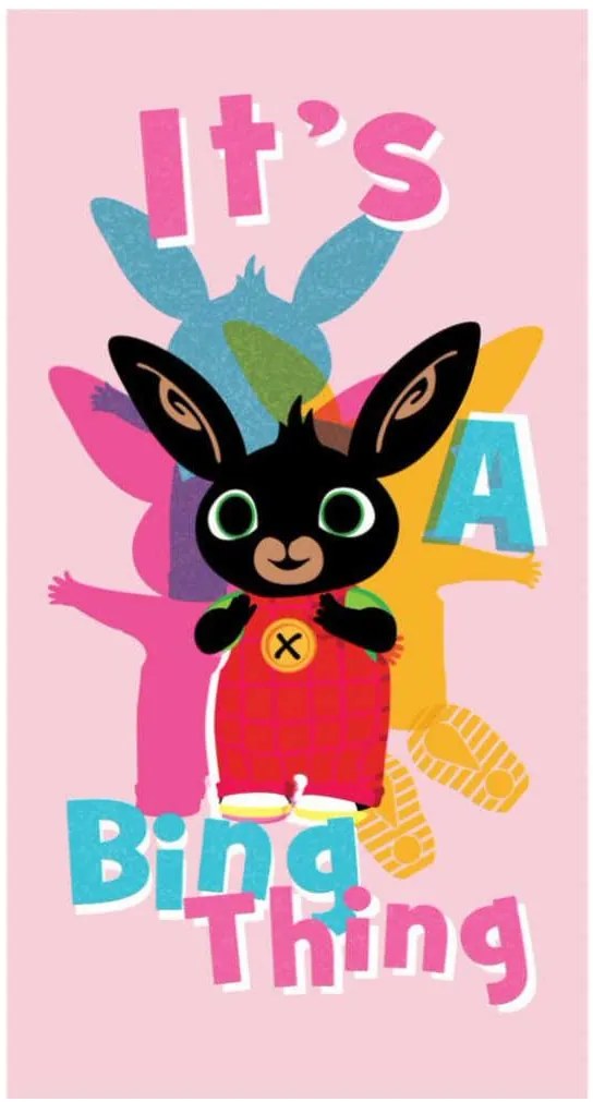 Detská plážová osuška Zajačik Bing - motív It's Bing Thing - 100% bavlna - 70 x 140 cm