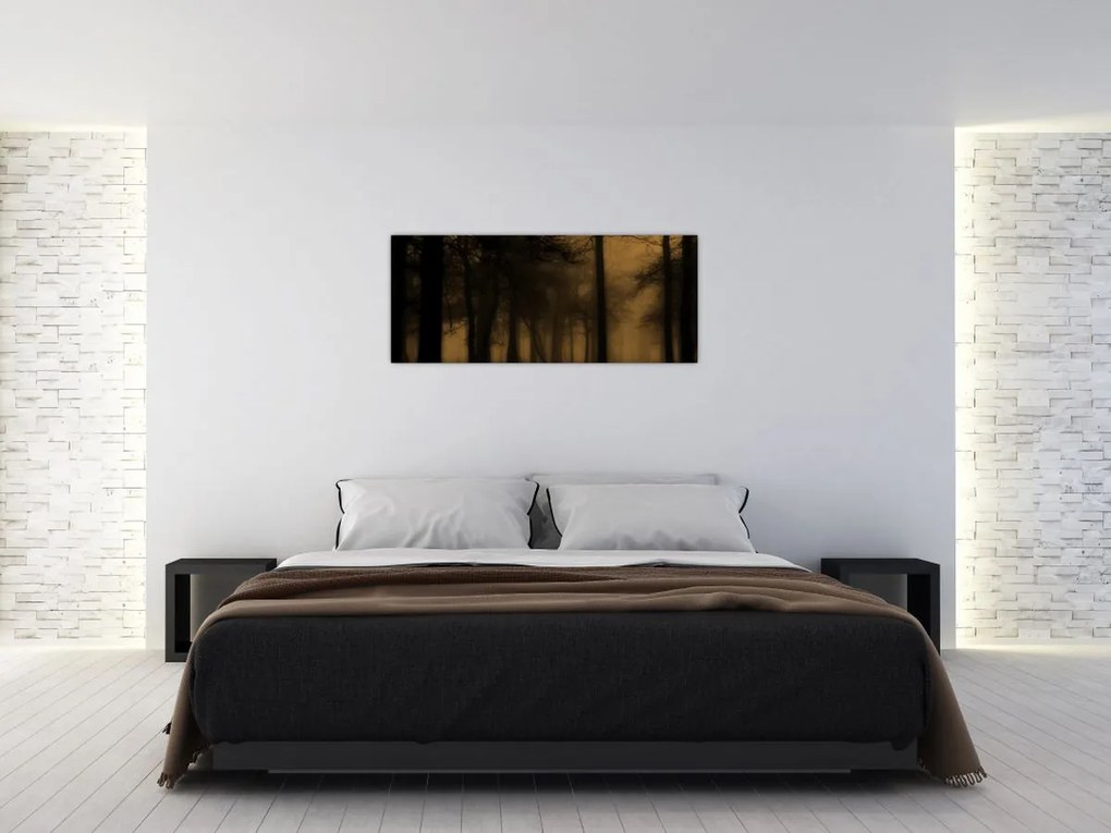 Obraz - Temný les (120x50 cm)