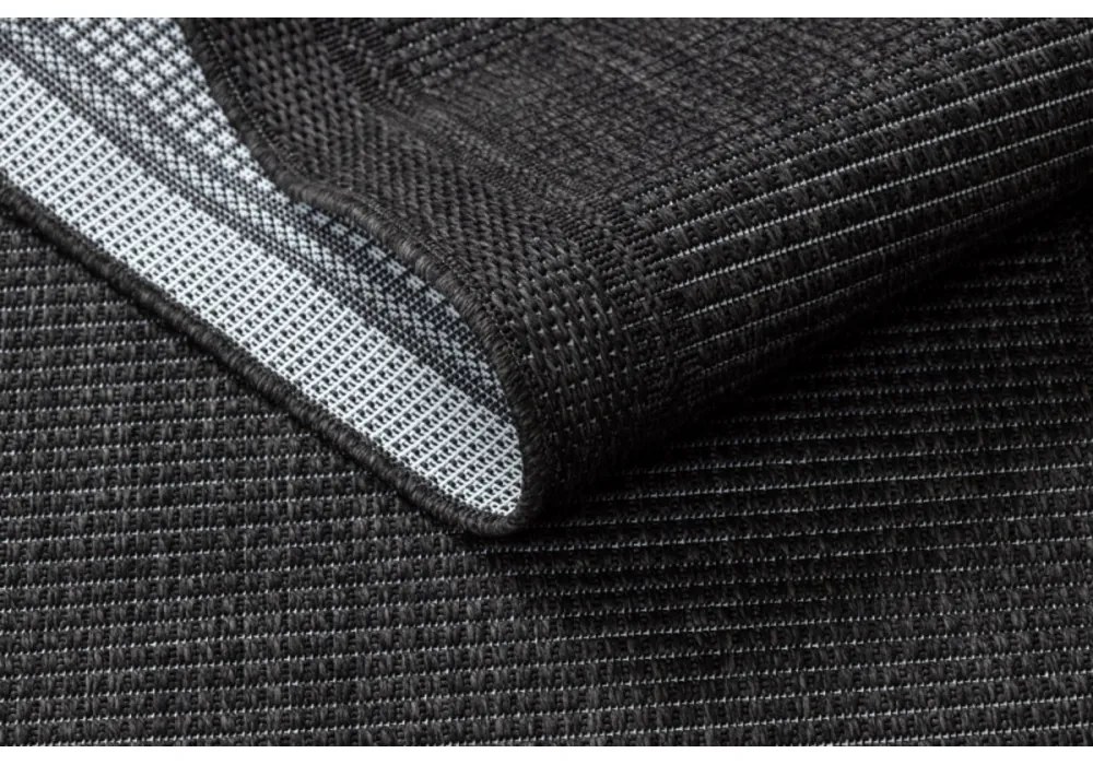 Kusový koberec Duhra čierny atyp 80x200cm