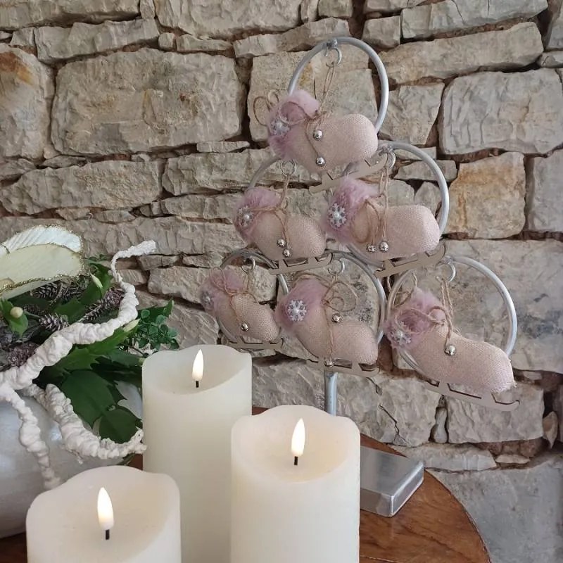 DECOLED Vianočná ozdoba, korčule, 12 x 9 cm