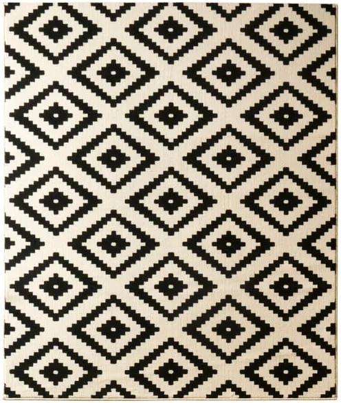 Čierny koberec Hanse Home Hamleti Diamond Black, 160 × 230 cm