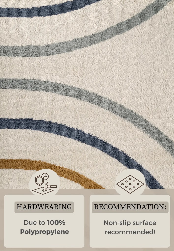 Detský koberček Adventures 106212 Cream Multicolor, 160x235, biela, detská izba, Hanse Home