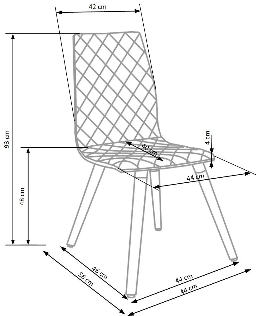 Jedálenská stolička Loon sivá