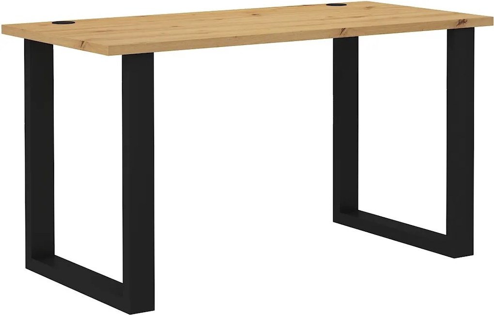 Písací stôl LUGANO 138 cm s kovovými nohami Farba: Dub artisan