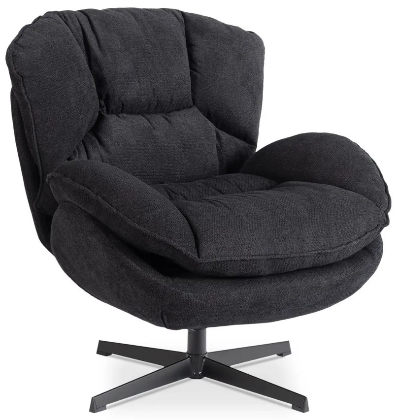 Relaxačné otočné kreslo DALILA čierne