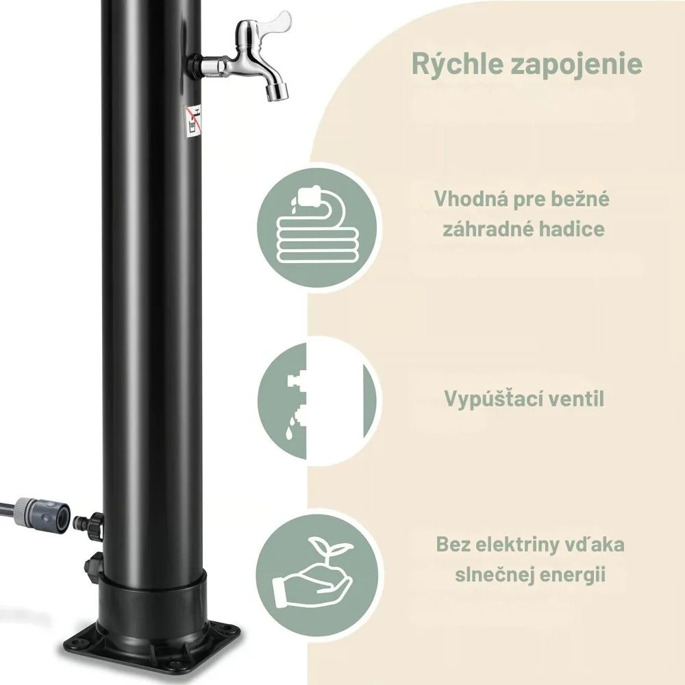 Solárna sprcha BOW, 20l, čierna Monzana