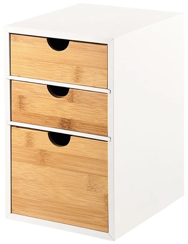 Kesper 58957 Organizér s 3 priehradkami bambus, 27 x 21 x 17 cm