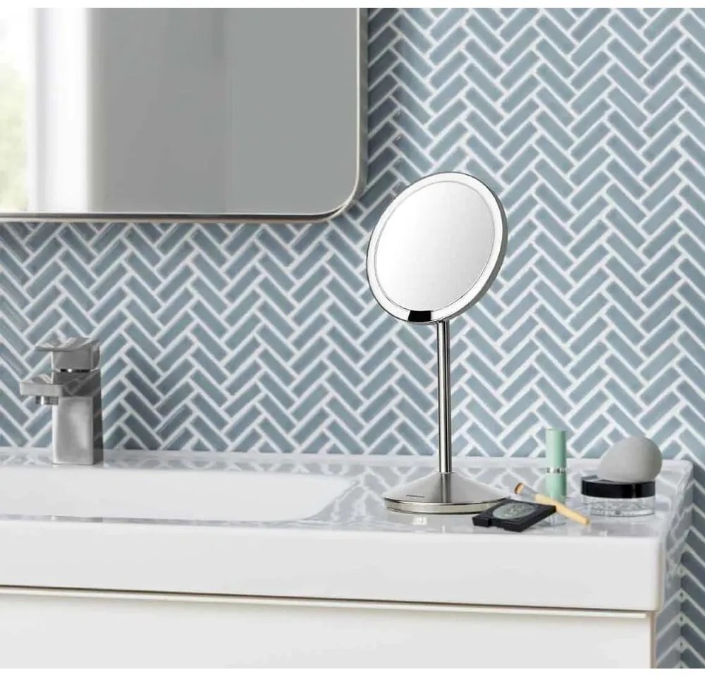 Kozmetické zrkadlo s osvetlením/zväčšovacie (10x) ø 12 cm Travel – simplehuman