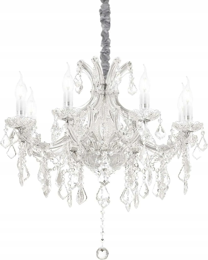 Závesné svietidlo Ideal Lux Napoleon SP8 chróm E14 8x40W 67cm