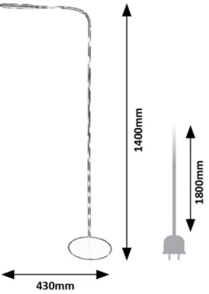 Rabalux 74010 - LED Stmievateľná dotyková stojacia lampa ADELMO LED/10W/230V šedá