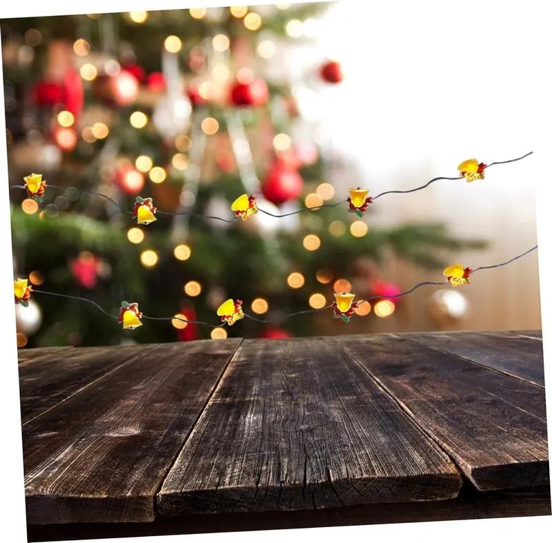 ACA Lighting LED dekoračná girlanda - Žlté zvončeky, teplá biela farba, 2xAA, 170 cm