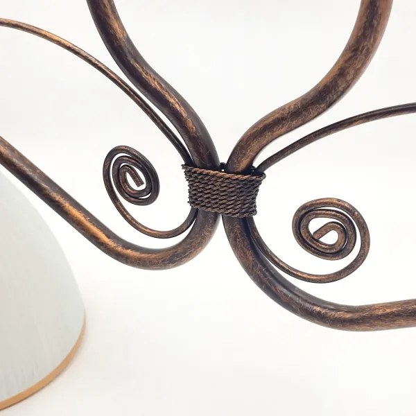 Luster na reťazi RETRO 2xE27/60W/230V medená/patina