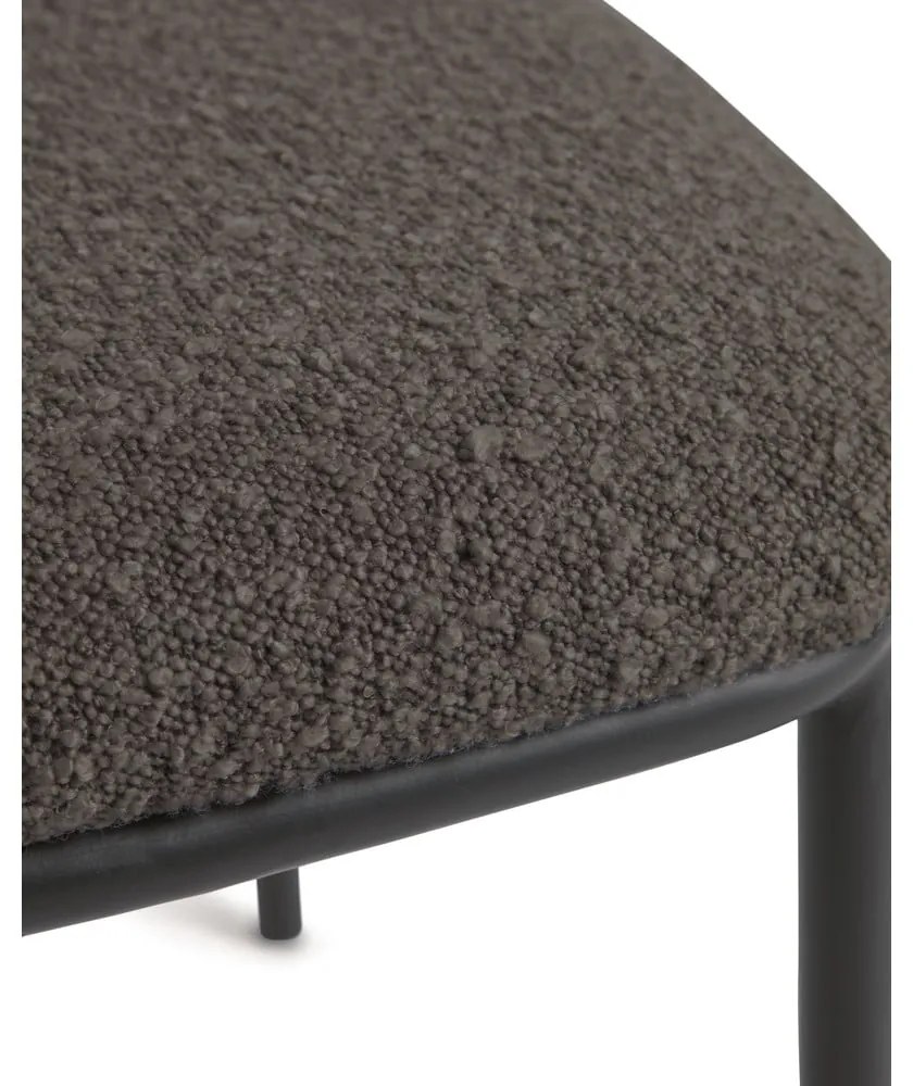 Čierne čalúnené jedálenské kreslo Ciselia – Kave Home