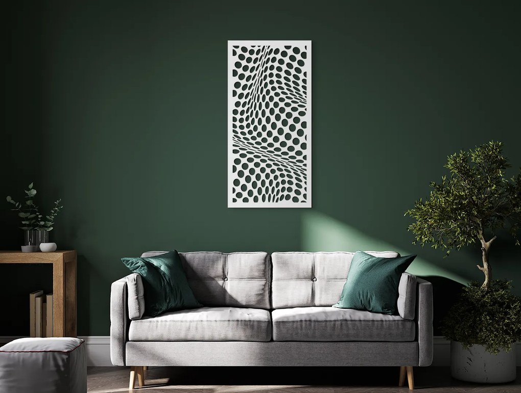 drevko Drevený abstraktný obraz Sieťovina Rozmer obrazu: 44,5 x 22 cm, Farba dekorácie: Čierna