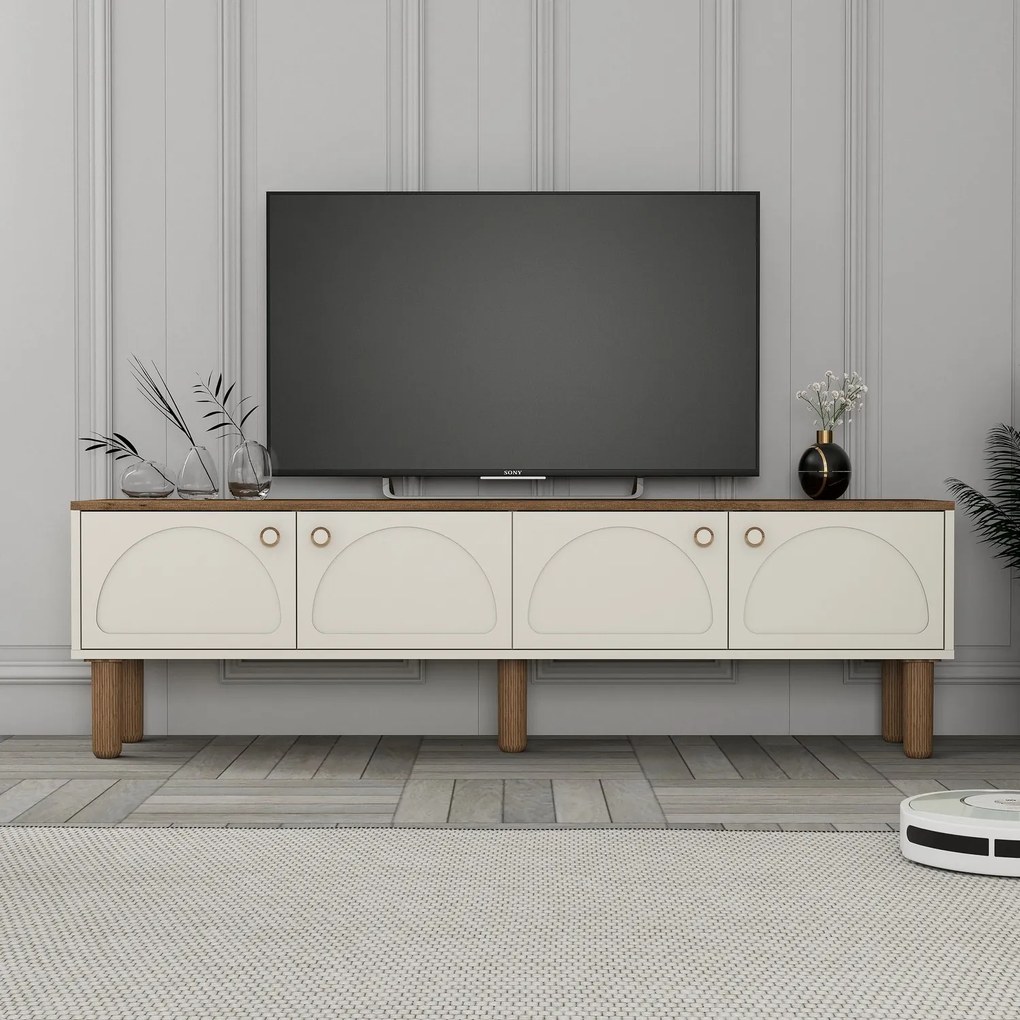 TV stolík/skrinka Bohnedo (krémová). Akcia -18%. Vlastná spoľahlivá doprava až k Vám domov. 1121655
