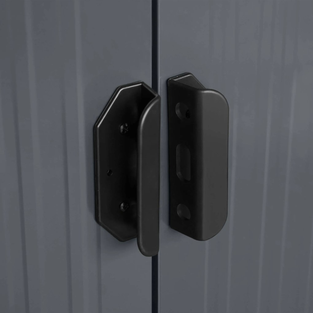 Záhradný domček BestBerg ZD-67AW / 4,3 m² / 197 × 217 × 202 cm / antracit/biela