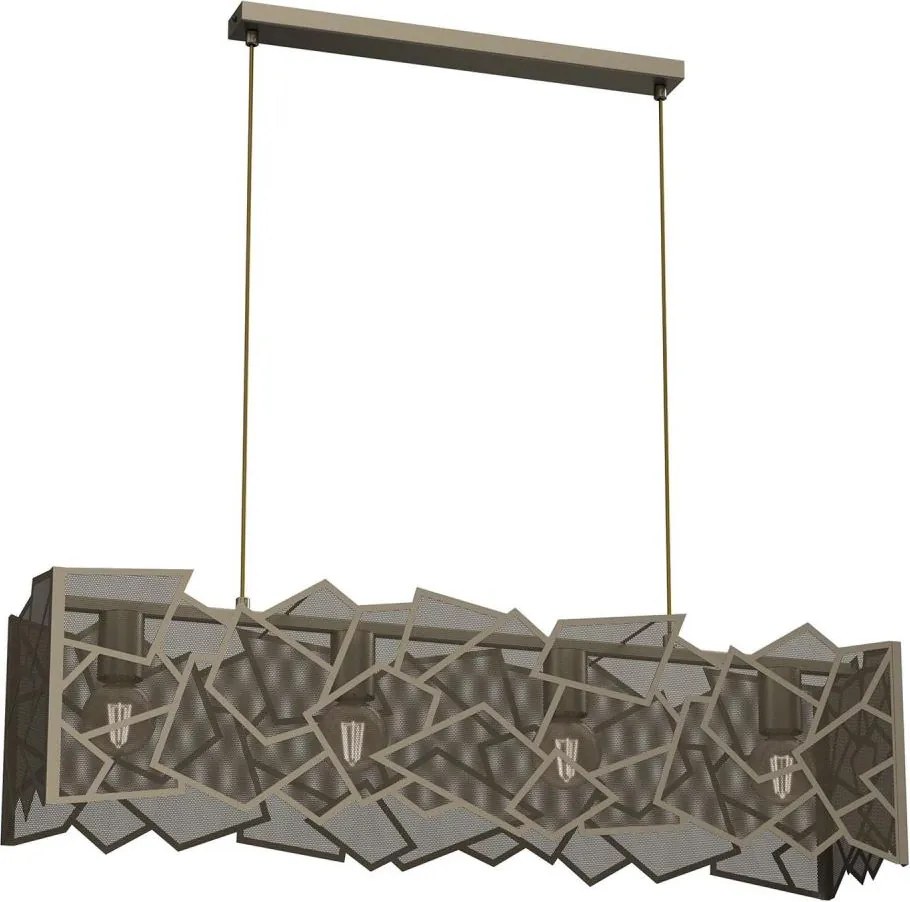 Luster na lanku CAMO 4xE27/15W/230V zlatá