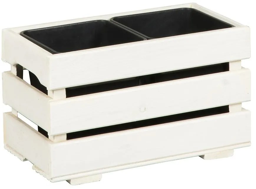 Kvetináč 23x43x26 cm biela 2V