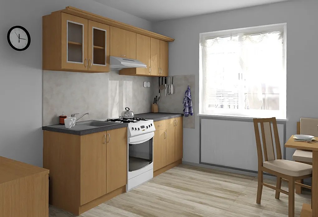 Nabytekmorava Kuchynská linka Bára B farba kuchyne: akát