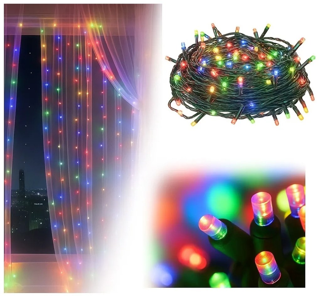Vianočné svetielka vnútorné multicolor 100 LED
