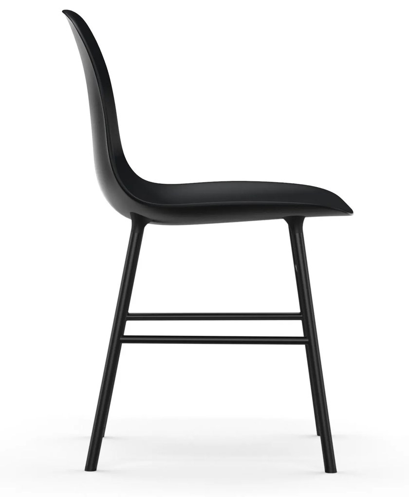 Stolička Form Chair – čierna/čierna oceľ