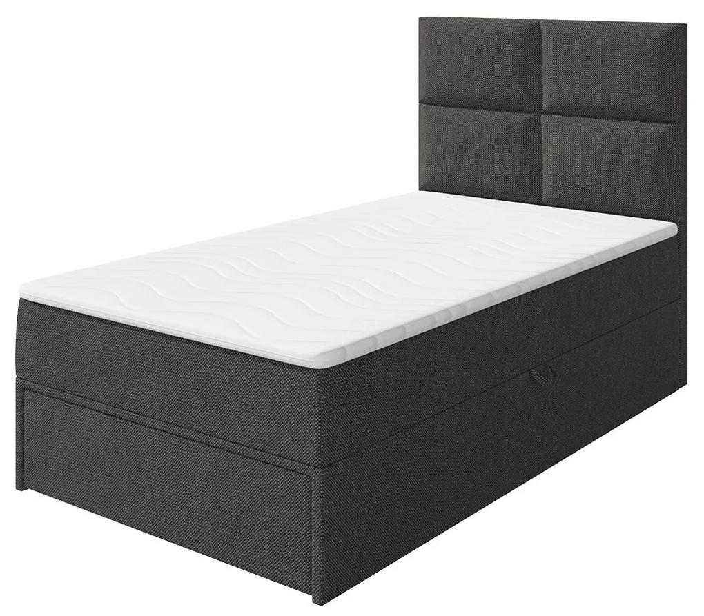 Kontinentálna posteľ Hudson Lux 1, Strana: ľavá, Rozmer postele: 90x200 cm, Farby: Muna 10