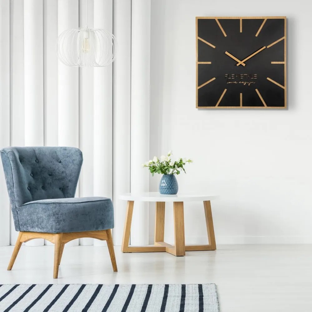 Štýlové drevené nástenné hodiny 60 cm