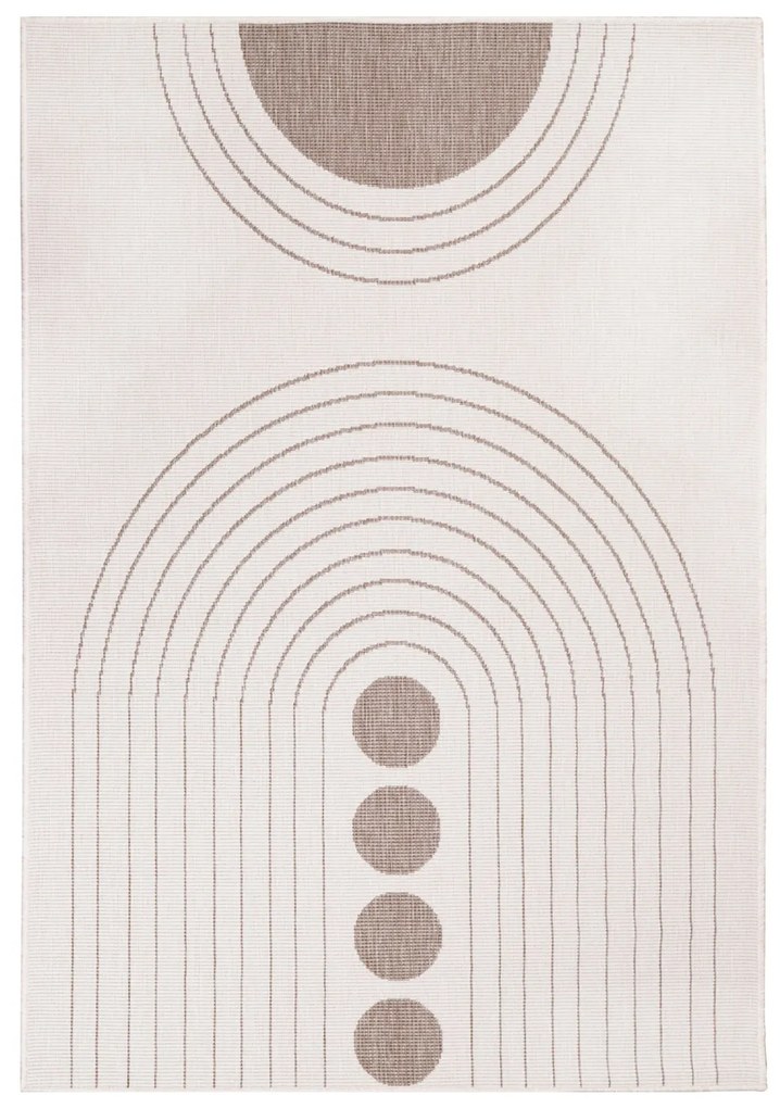 Dekorstudio Obojstranný koberec na terasu DuoRug 5739 - béžový Rozmer koberca: 80x150cm